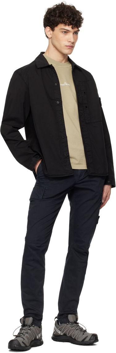 Srajce Stone Island Stone Island Supima Cotton Twill Stretch-TC Overshirt Črna | K1S15 1200033 S0010, 4