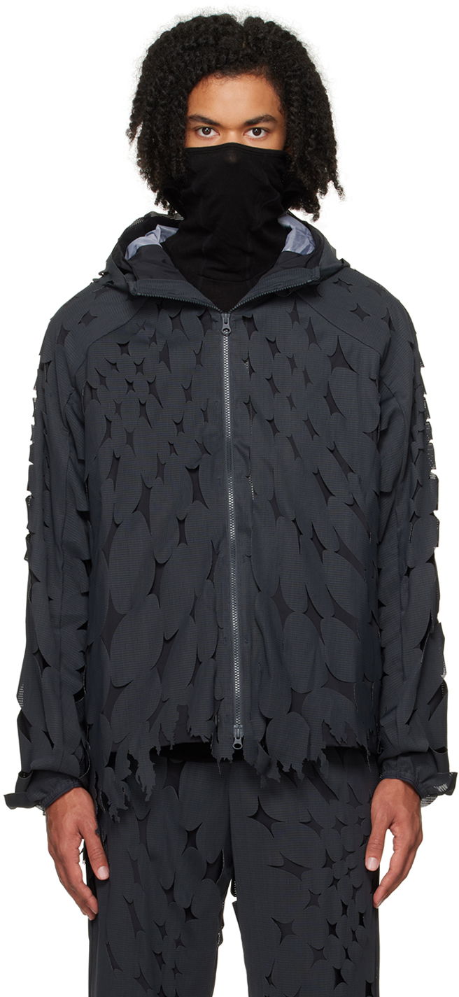 Vetrovka Post Archive Faction (PAF) Cutout Double Zip-Up Hoodie Črna | 5.1 OTL-B