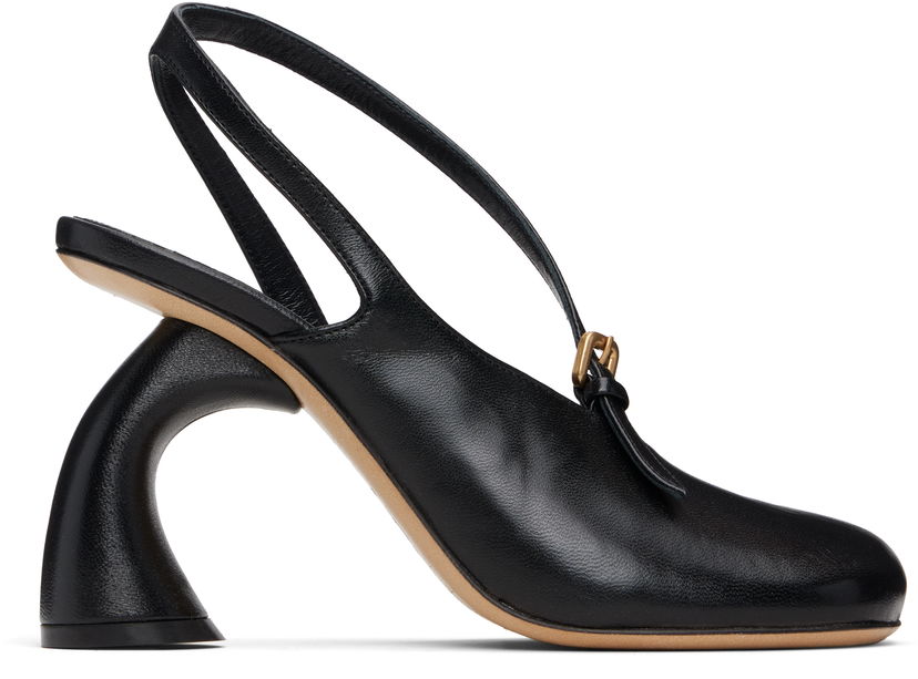 Nega čevljev Dries Van Noten Dries Van Noten Cutout Slingback Heels Črna | 252-011715-114