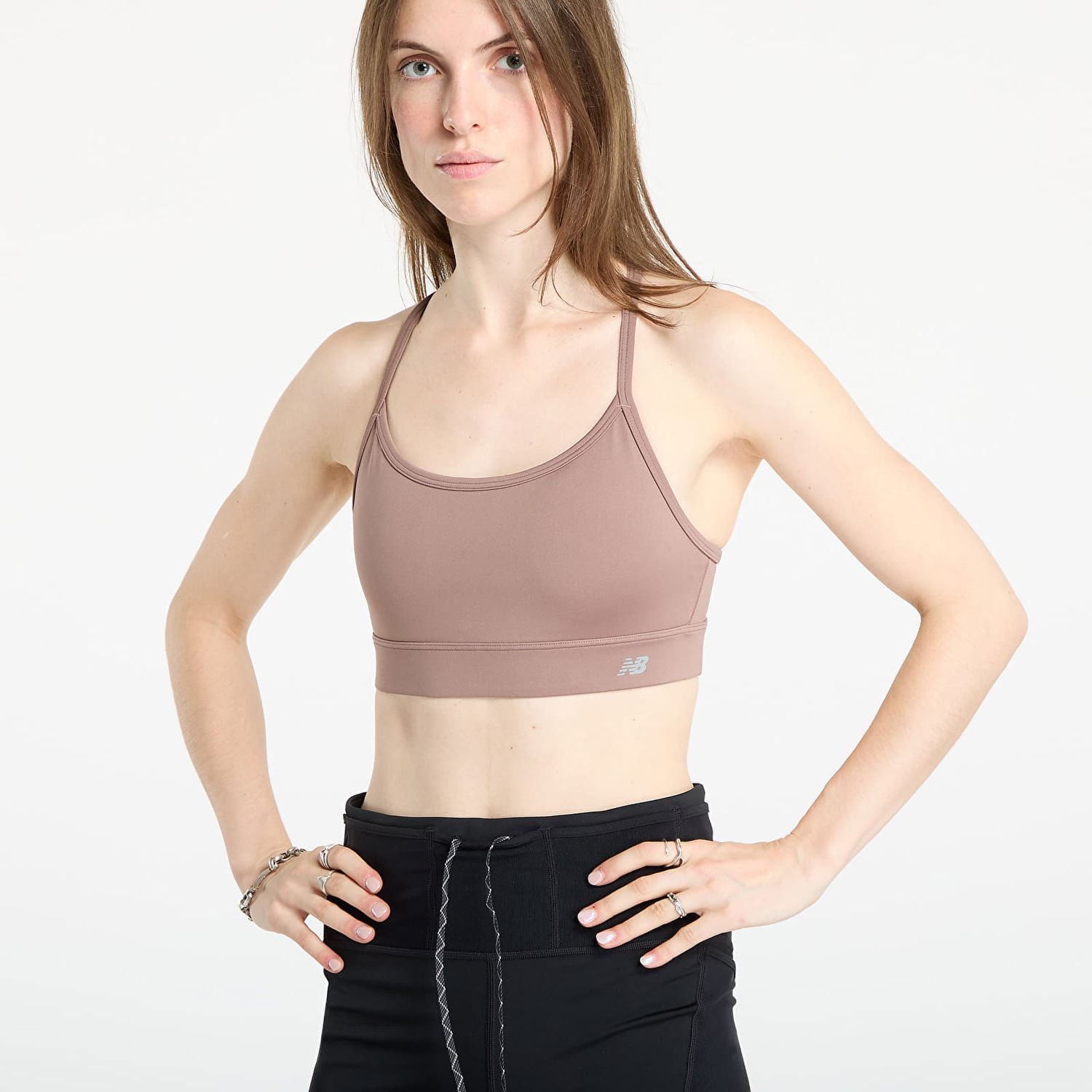 Modrček New Balance Impact Training Sports Bra Rjava | NBWB51039EAS, 1