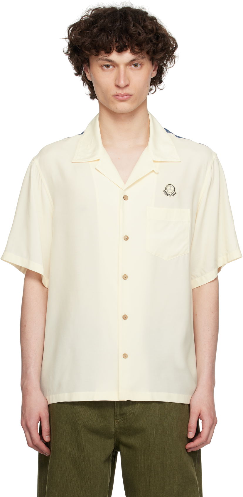 Srajce Moncler Moncler Genius Mercedes-Benz by NIGO Satin Shirt Rumena | K14012F00001M5921