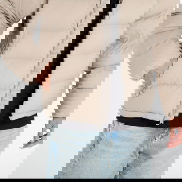 Puhovka CALVIN KLEIN Calvin Klein Jeans Ls Nylon Monogram Puffer Jacket Bež | LV04RD528G RAK, 2