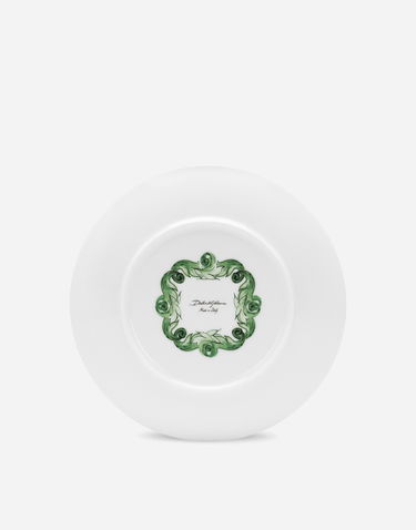 Home decor Dolce & Gabbana Dolce & Gabbana Set of 2 Porcelain Dinner Plates with Green Botanical Print Zelena | TC0S04TCA88UV019, 3