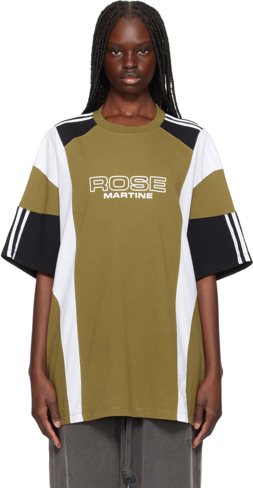 Majica Martine Rose Martine Rose Oversized Panelled T-Shirt Zelena | 630JE01411D