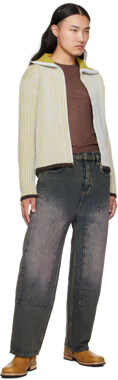 Pleteni pulover Eckhaus Latta Eckhaus Latta Huddle Zip Sweater Rumena | 8267-EL-PF25-C, 3