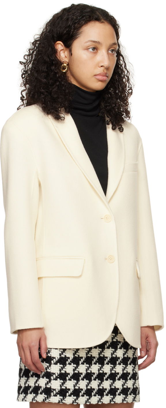 Jakna Anine Bing Anine Bing Women's Quinn Single-Breasted Blazer Bela | A-01-7073-150, 1