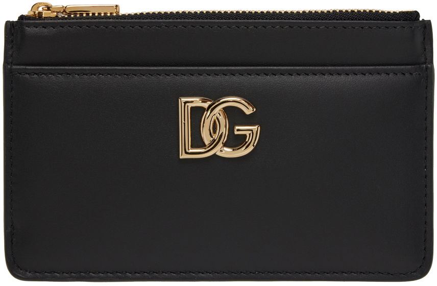 Denarnica Dolce & Gabbana Black Embossed Card Holder Črna | BI1261AW576, 0