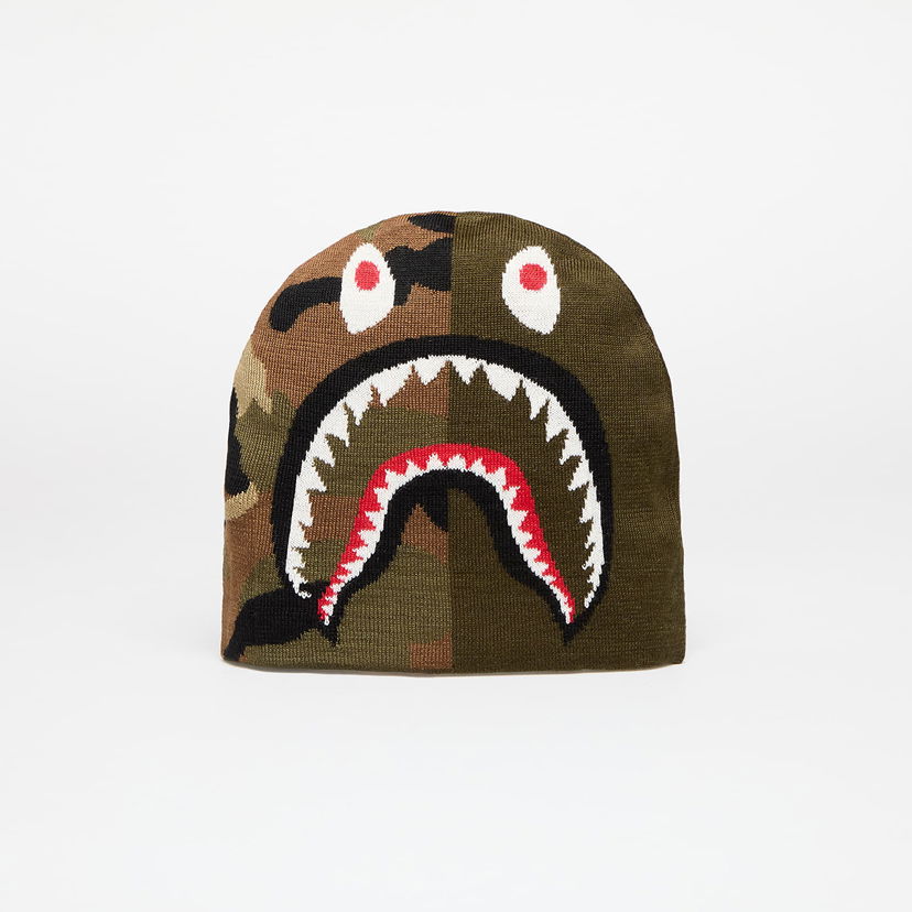 Beanie BAPE Shark Knit Hat Zelena | 001HTK701006M OLD