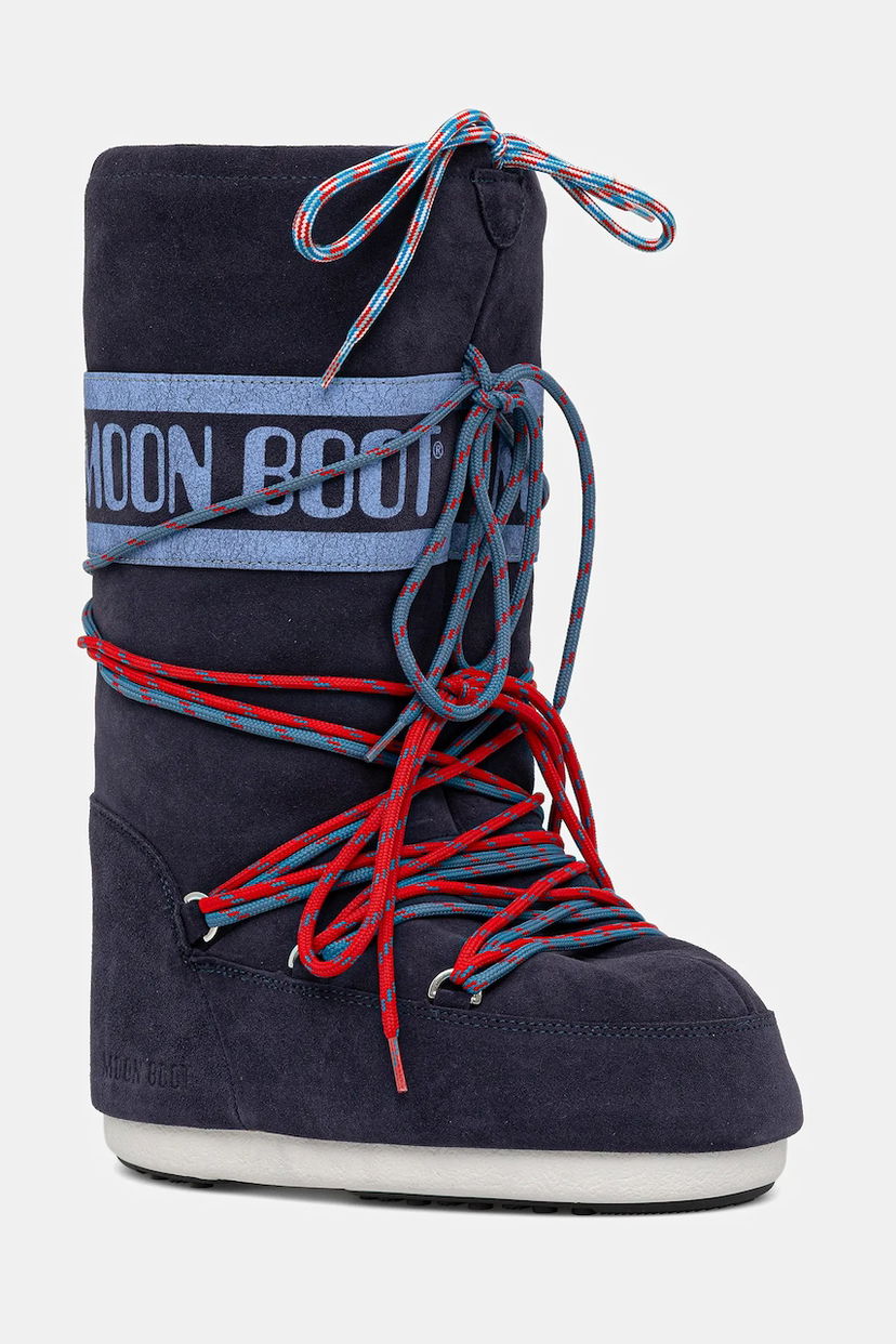 Superge in čevlji Moon Boot ICON Suede Laces Mornarica | 80D1403050.F017