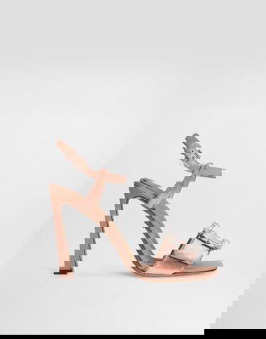 Modni dodatki Dolce & Gabbana Dolce & Gabbana Velvet Sandals With Crystal Buckle Roza | CR1792A9S2089077, 0