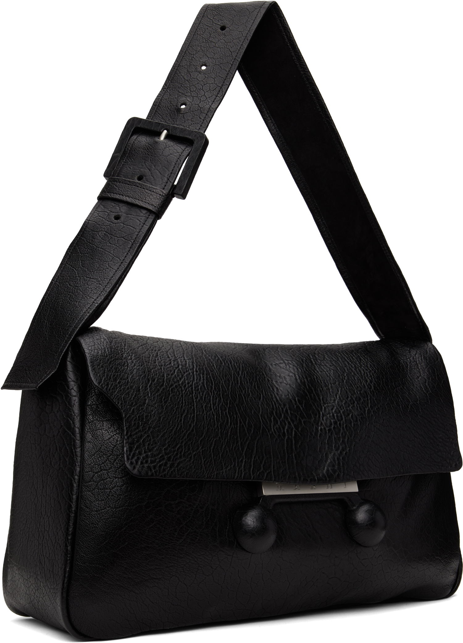 Torba za čez ramo Marni Marni Nappa Extra Large Trunkaroo Soft Shoulder Bag Črna | SBMP0211U0 P8033, 1
