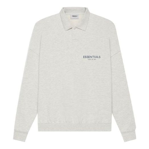 Polo majica Fear of God Essentials Long Sleeve Polo Shirt Siva | FOG-SS21-600, 0