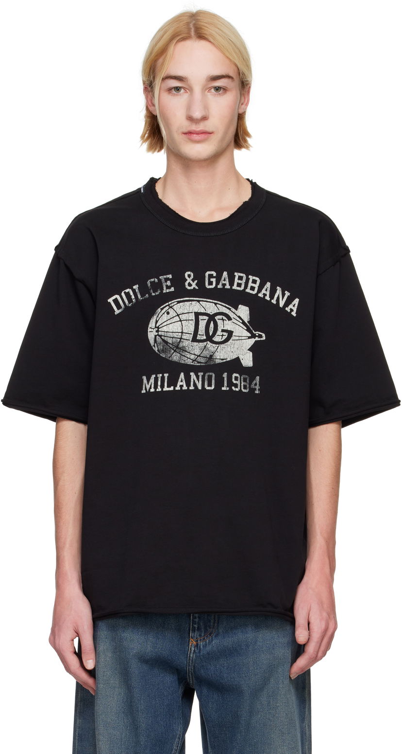 Majica Dolce & Gabbana Dolce&Gabbana Cotton T-Shirt With Print Črna | G8RF4TG7NSX