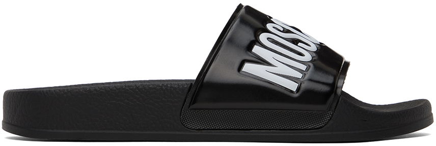 Kopalke Moschino Moschino Logo PVC Slides Črna | MA28022G1I M10 000, 0