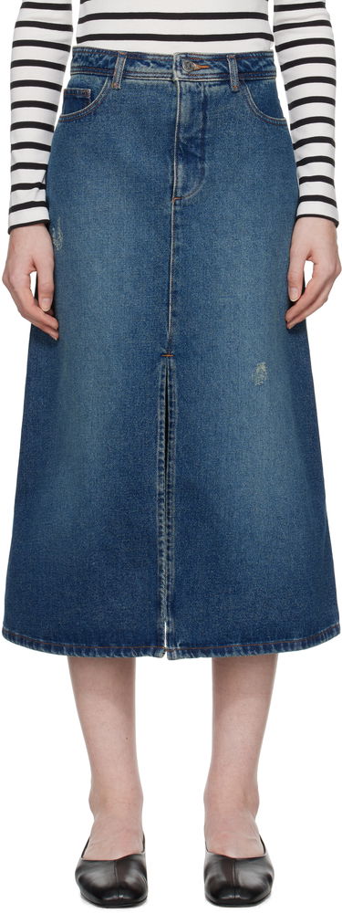Krila A.P.C. Denim Midi Skirt Modra | COHFC-F06423, 0