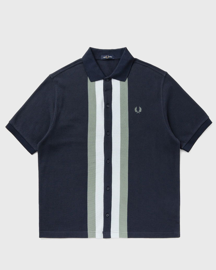 Polo majica Fred Perry Paneled Button-Through Polo Shirt Mornarica | M8522-738