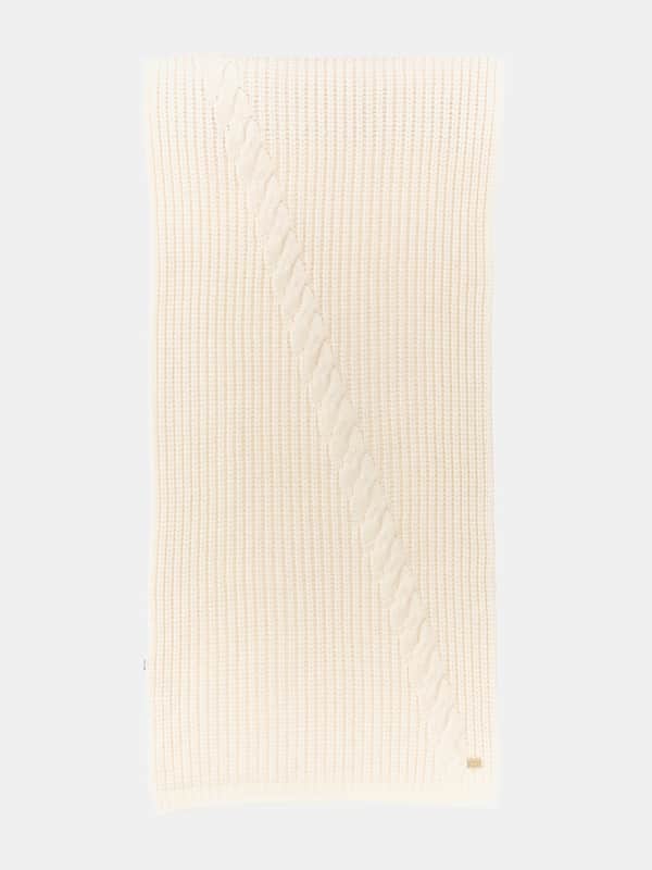 Šala GUESS Rib Knit Scarf Bela | 4BGZ035618Z