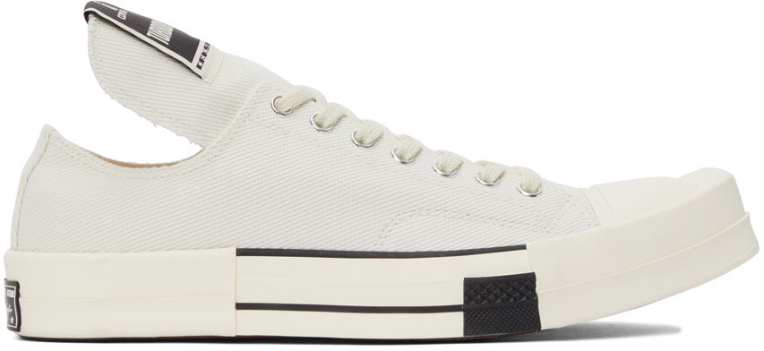 Superge in čevlji Rick Owens Rick Owens DRKSHDW TurboDrk Chuck 70 Low Bela | DC02AX766 CTDR1, 0