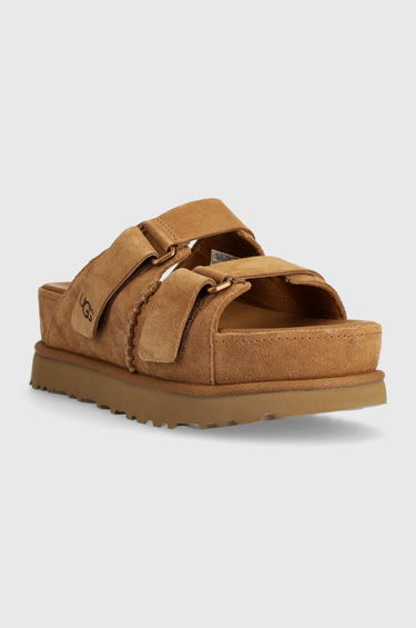 Superge in čevlji UGG Goldenstar Hi Suede Platform Slides Rjava | 1155458-CHE, 1