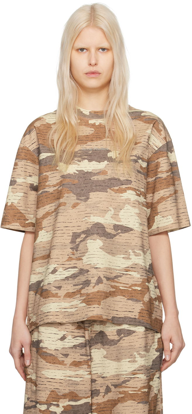 Majica Acne Studios Camouflage T-Shirt Bež | BL0374-