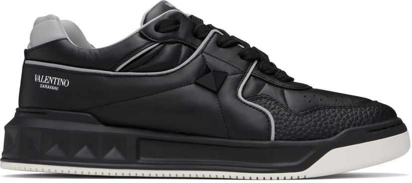 Superge in čevlji Valentino Valentino Garavani One Stud Low-Top Nappa Črna | 7Y2S0E71NWN