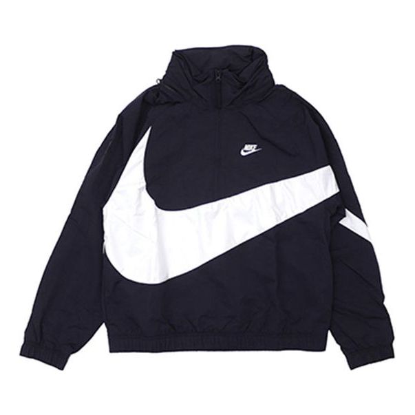 Vetrovka Nike Half Zipper Big Swoosh Jacket Črna | AJ1404-010
