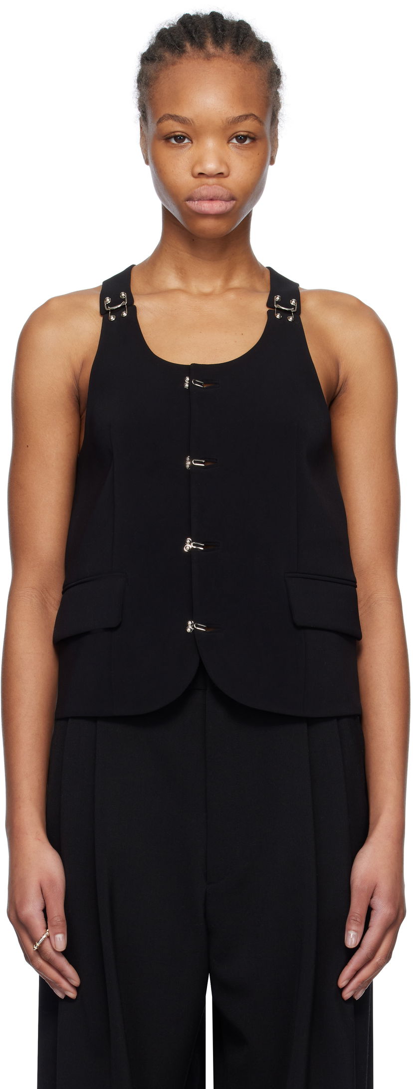 Telovnik We11done We11done Hook Vest Črna | WD-VT0-25-022-W-BK