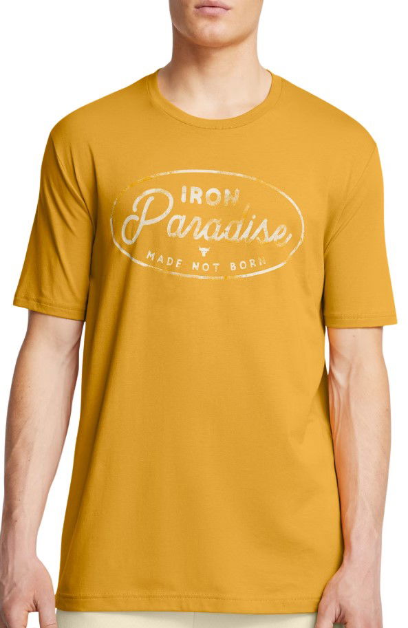 Majica Under Armour Project Rock Made Not Born T-Shirt Rumena | 1386910-711