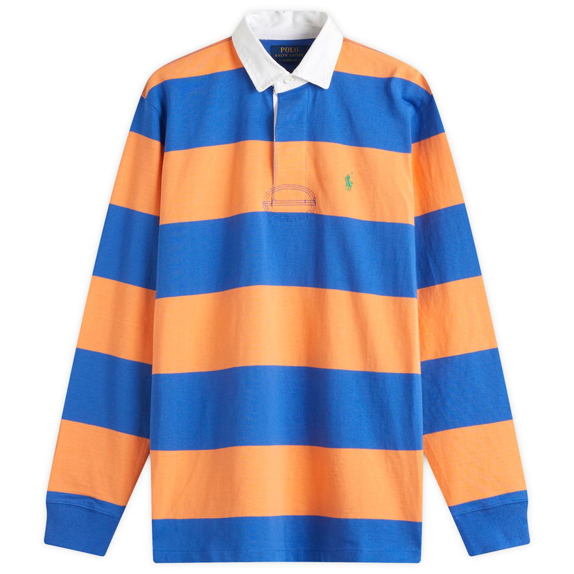 Polo majica Polo by Ralph Lauren Ralph Lauren Long Sleeve Rugby Shirt, Size Large Oranžna | 710900566017