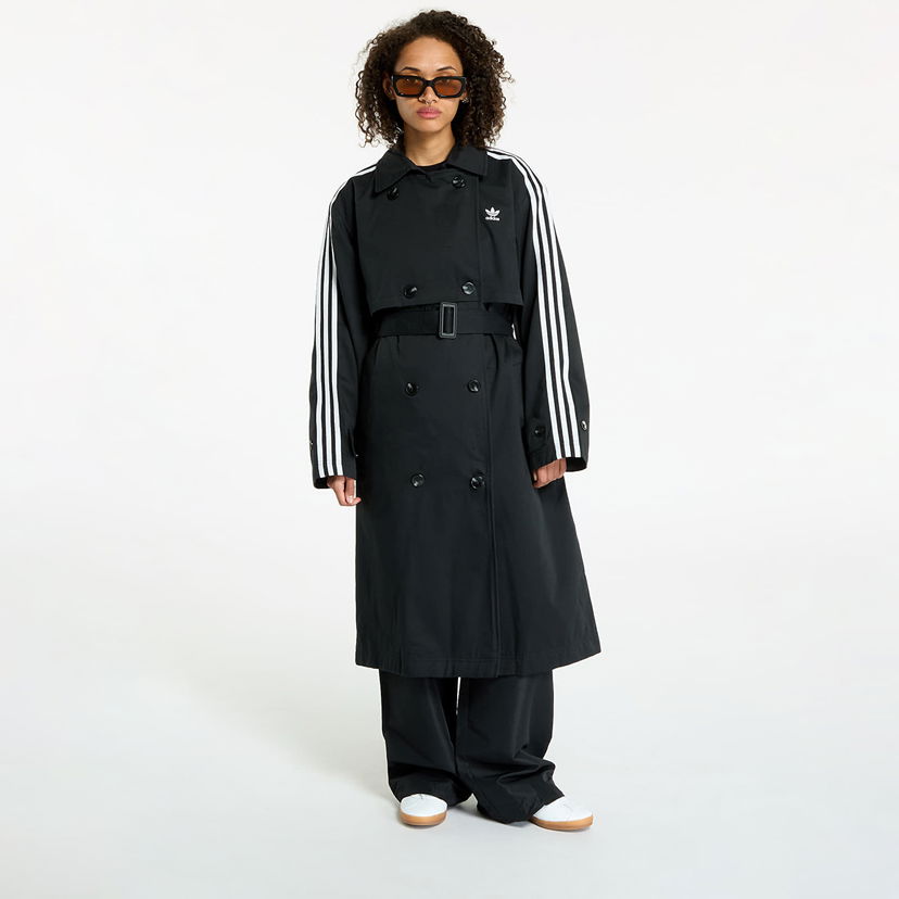 Plašči adidas Originals Tcoat Twill Black Črna | IZ0381