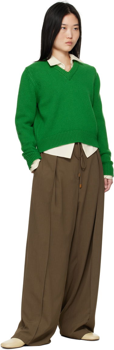 Pleteni pulover &Daughter &Daughter Glenn V-Neck Sweater Zelena | WL20224, 3