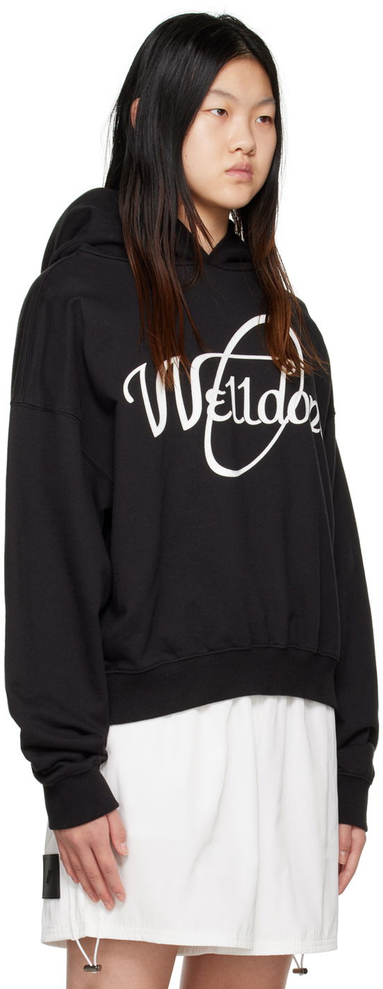 Pulover We11done We11done Circle Logo Hoodie Črna | WD-TH3-22-813-U-BK, 1