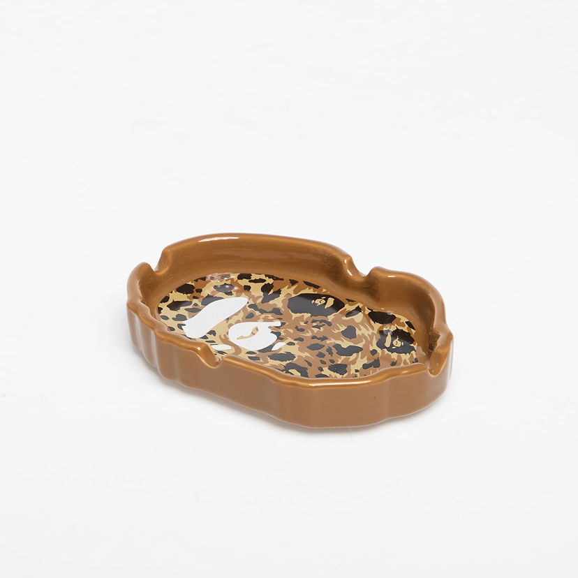 Home decor BAPE Wild Leopard Pattern Ape Head Ashtray Rjava | 001GDL801010MBEI