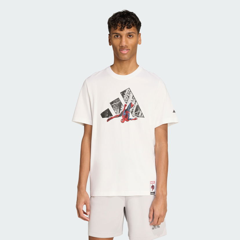 Majica adidas Performance Marvel Spider-Man Graphic T-Shirt Bela | JW8842