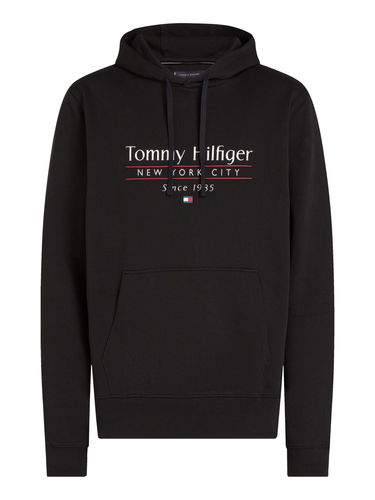 Pulover Tommy Hilfiger Tommy Hilfiger New York City Drawstring Hoodie Črna | MW0MW38672BDS, 4