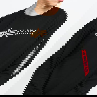 Pleteni pulover Alpha Industries Alpha Label Sweater Črna | 118312 03, 2