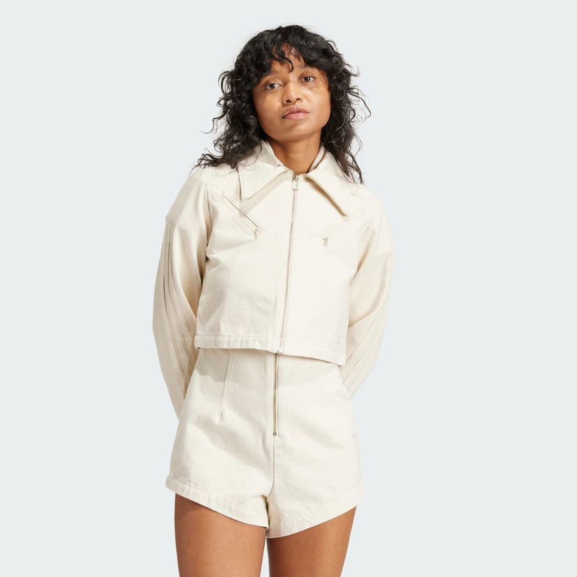 Pulover adidas Originals Fashion Montreal Denim Track Top Bež | IS3583