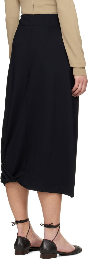 Krila LEMAIRE Lemaire Twisted Hem Midi Skirt Črna | SK1047 LJ1034, 2