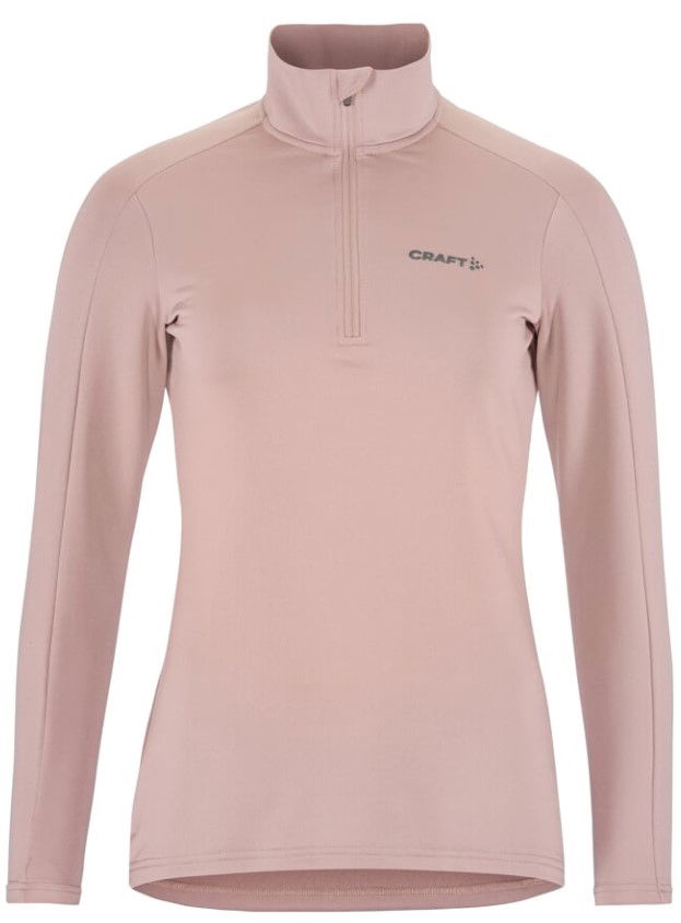 Pulover Craft Half Zip Long Sleeve Top Roza | 1909497-726000
