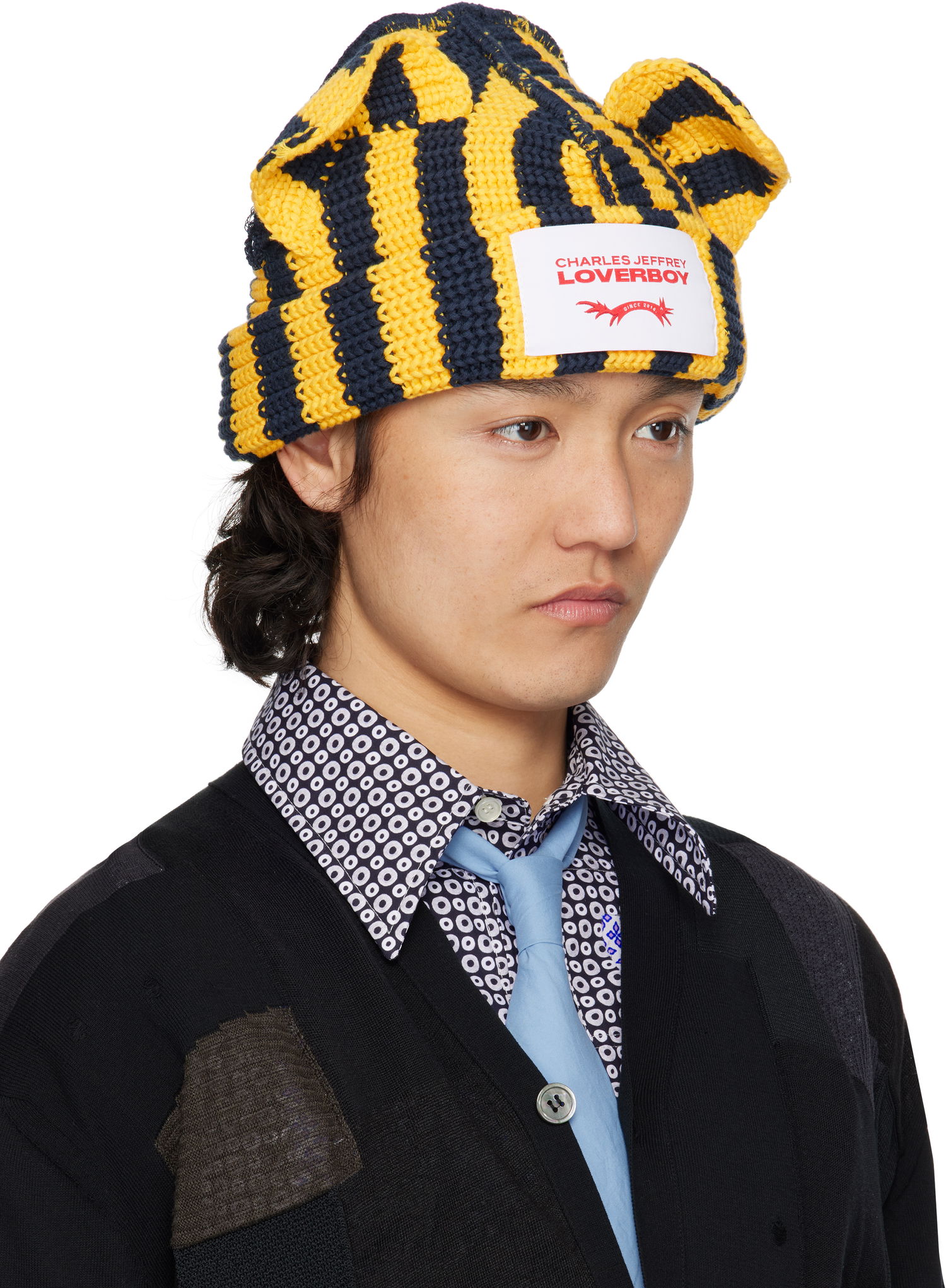 Beanie Charles Jeffrey Loverboy Charles Jeffrey LOVERBOY Chunky Knit Ears Beanie Rumena | 54130308, 1