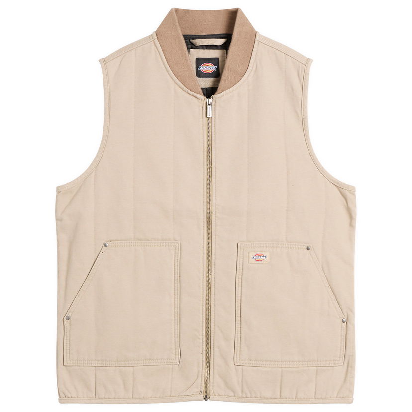 Telovnik Dickies Quilted Canvas Vest Bež | DK0A87O40DS1