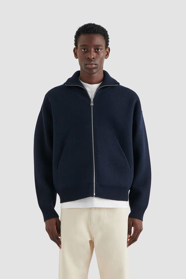 Pleteni pulover AXEL ARIGATO Core Zip-Up Sweater Črna | A2143001, 2