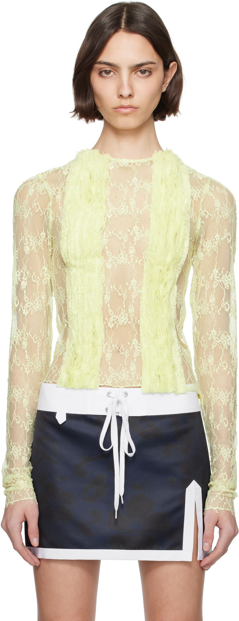 Majica brez rokavov Collina Strada Collina Strada Dandelion Lace Top Rumena | XX3074