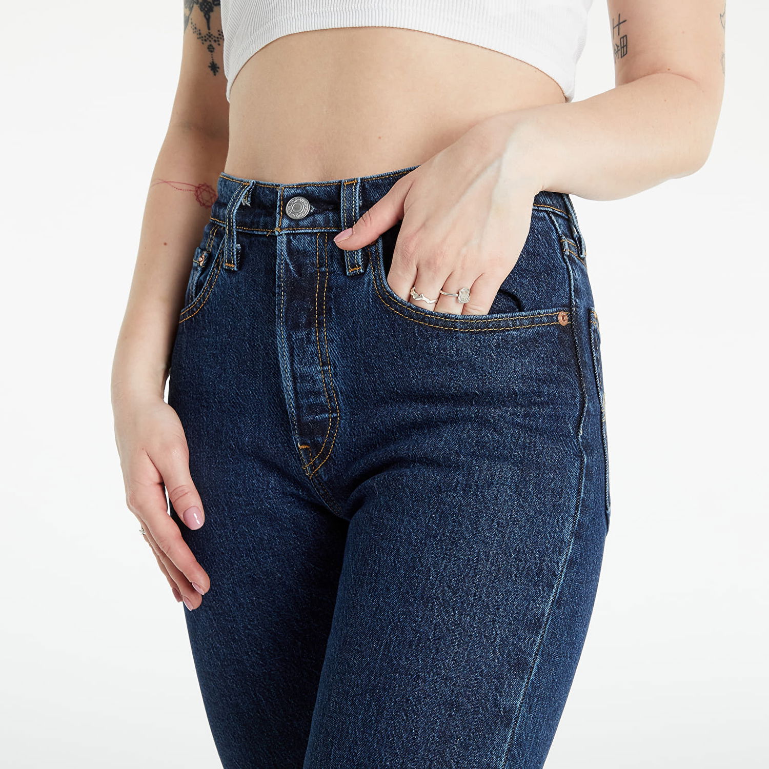 Kavbojke Levi's 501 Crop Salsa Stonewash Mornarica | 36200-0179, 1