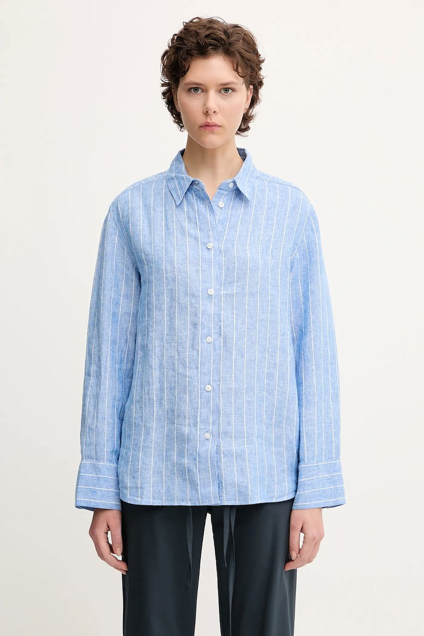 Srajce Samsoe Samsoe Samsoe Samsoe SANOT Relaxed Linen Shirt Modra | F25100015