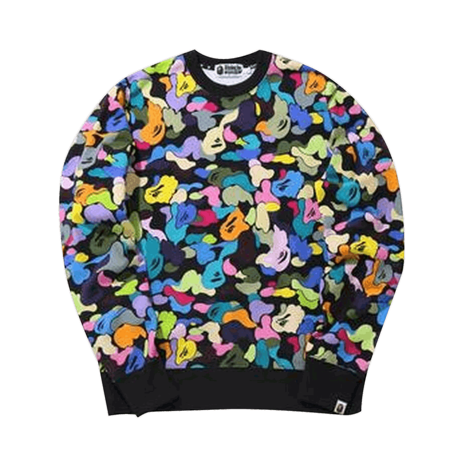 Pleteni pulover BAPE Multi Camo Crewneck Črna | 1G80 113 017 BLACK, 0