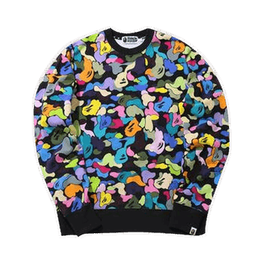 Pleteni pulover BAPE Multi Camo Crewneck Črna | 1G80 113 017 BLACK, 0