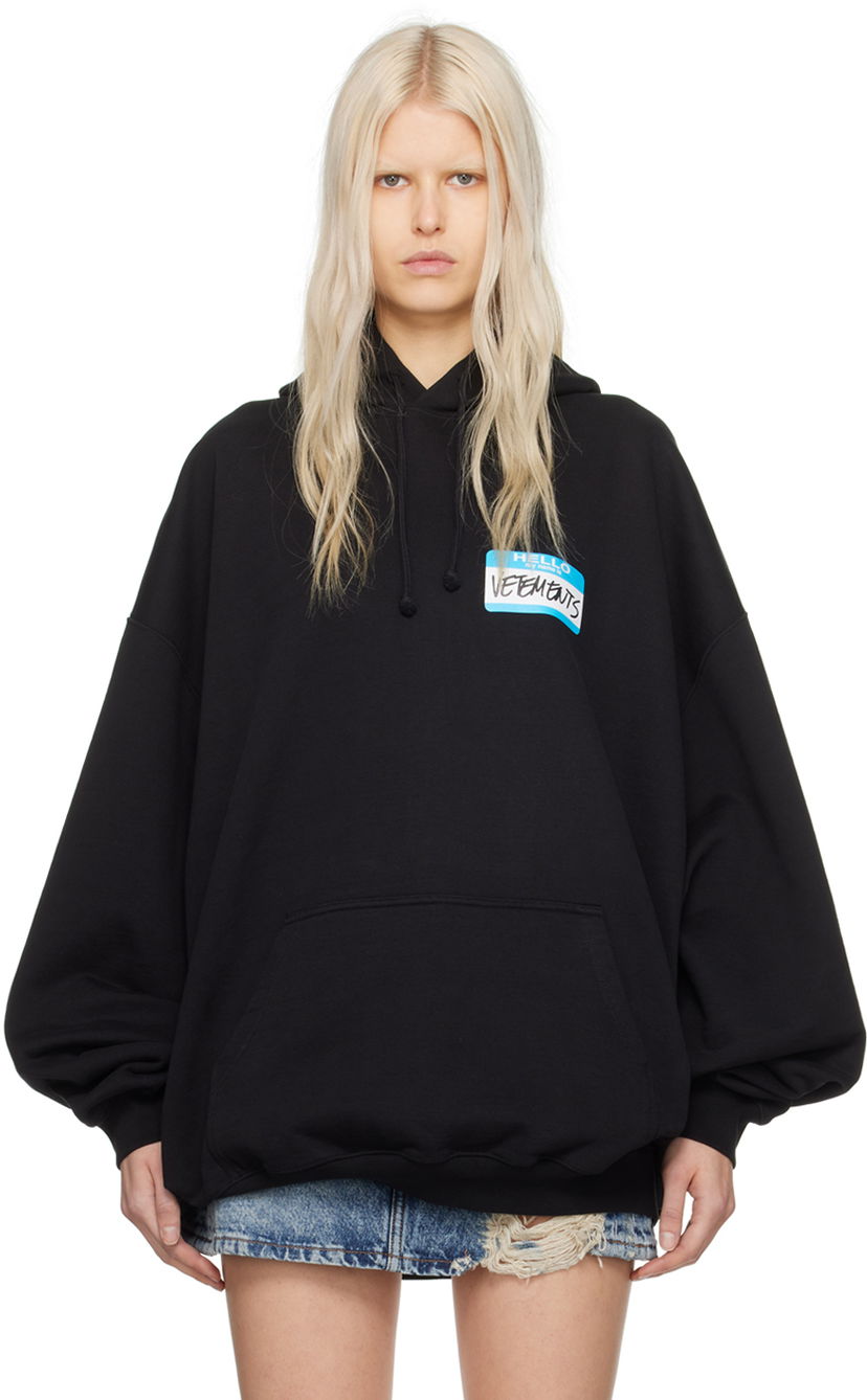 Pulover VETEMENTS 'My Name Is' Hoodie Črna | UE64HD900B