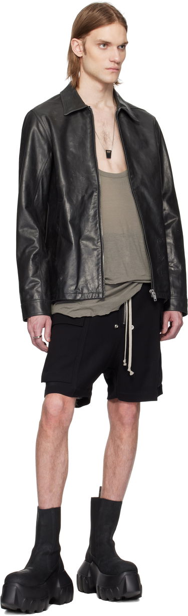 Jakna Rick Owens Rick Owens Hollywood Brad Leather Jacket Črna | RU01E5764 LTP, 3