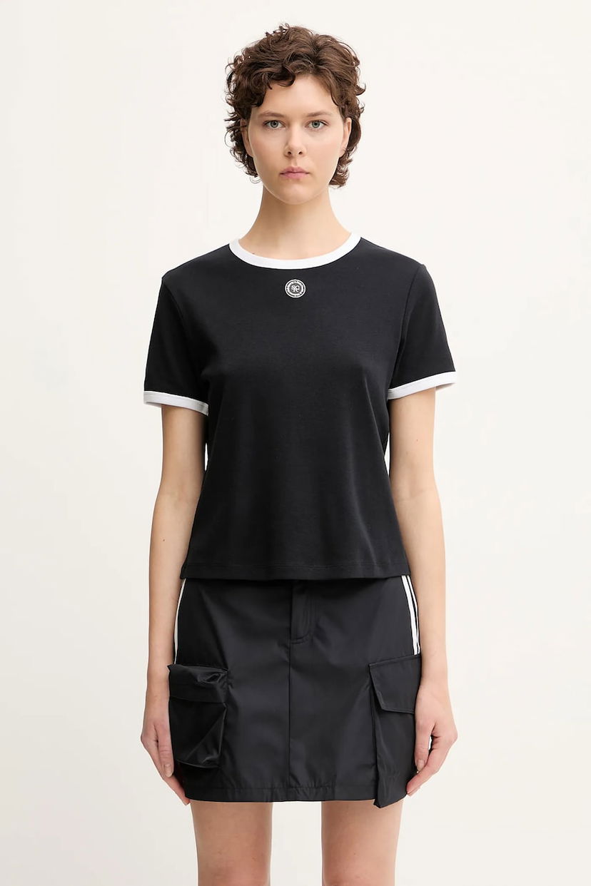 Majica Sporty & Rich Sporty & Rich Srhwc Ringer T-Shirt Črna | TO081622305BA01